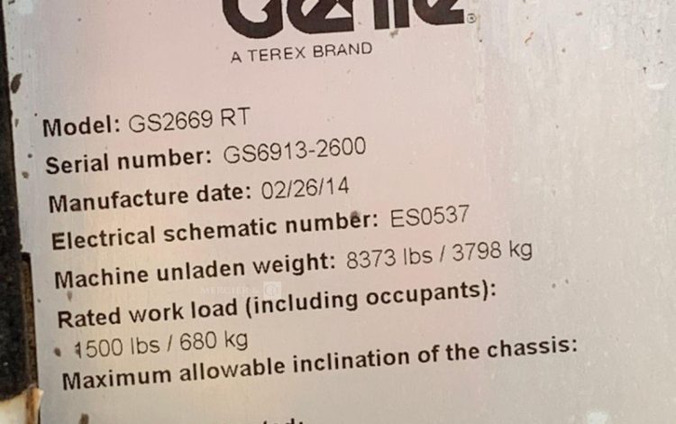 GENIE GS 2669 RT  C10DGS043