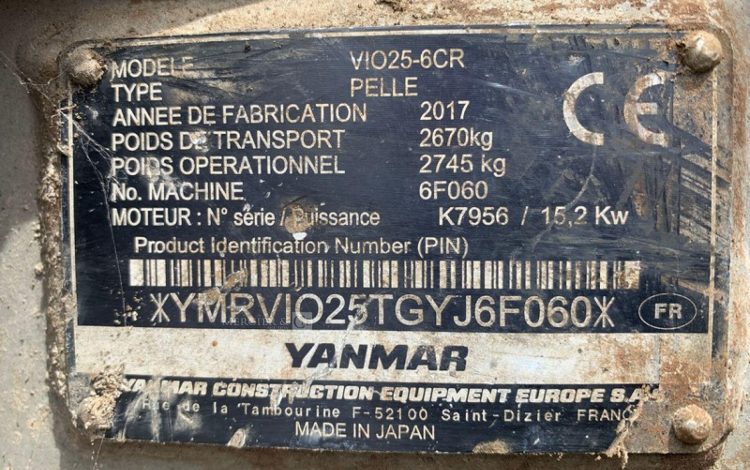 YANMAR VIO25-6CR  263571