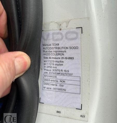 IVECO NACELLE EUROCARGO 160-210 GNV – EN DESIGNATION BLANC GS-906-TW