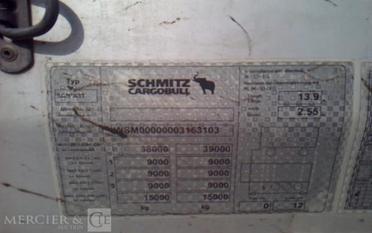 SCHMIDT SEMI REMORQUE PLATEAU 3 ESSIEUX – PTAC 38T  BZ-966-PM