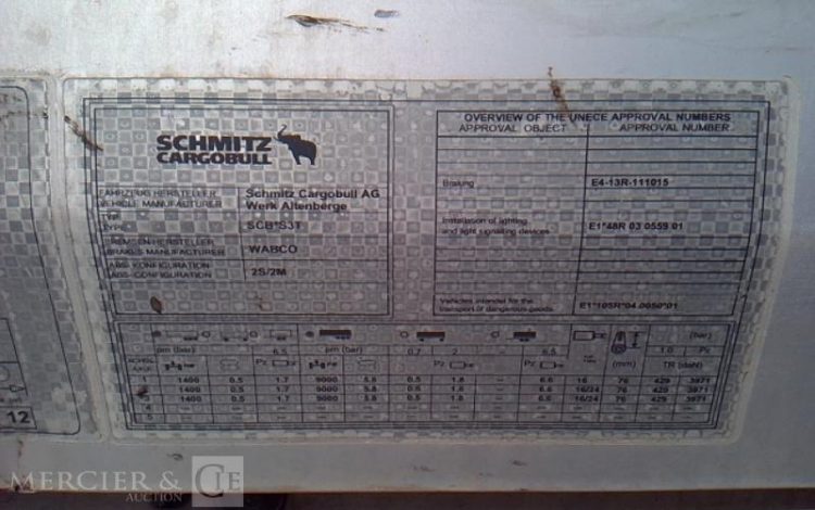 SCHMIDT SEMI REMORQUE PLATEAU 3 ESSIEUX – PTAC 38T  BZ-966-PM