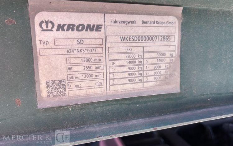 KRONE SREM PLSC 3 ESSIEUX 39T VERT EC-439-HR