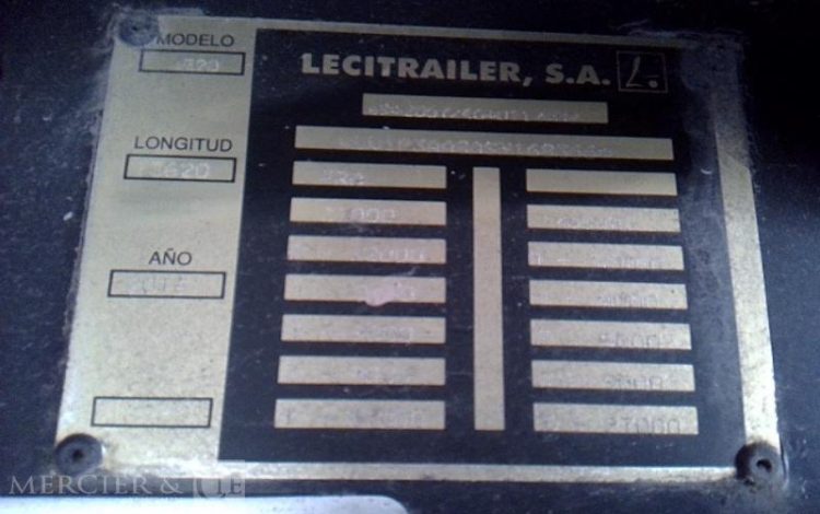 LECITRAILER SEMI REMORQUE BACHE 3 ESSIEUX – PTAC 38T NOIR EC-630-QJ