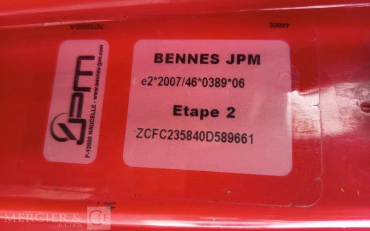 IVECO 35C12 BENNE SIMPLE CABINE COFFRE  EN-464-NF