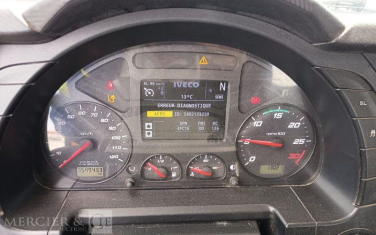 IVECO STRALIS 360 PORTE ENGIN – DIESEL – PTAC : 26 TONNES – 354943 KMS – ANNEE 2018 JAUNE EV-467-WT