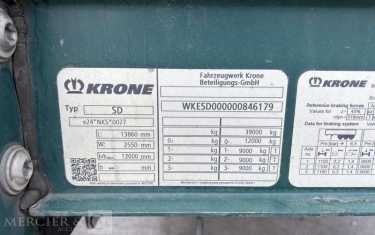 KRONE SREM PLSC 3 ESSIEUX 39T VERT EZ-503-GK