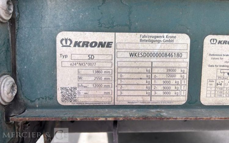 KRONE SREM PLSC 3 ESSIEUX 39T VERT EZ-598-GK