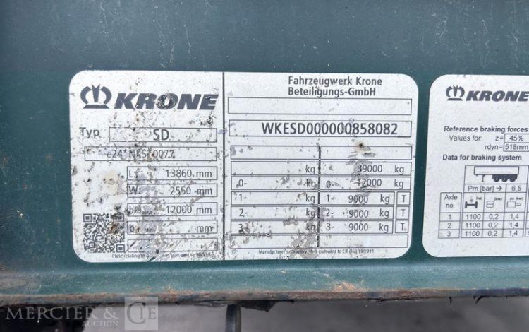 KRONE SREM PLSC 38T VERT FC-077-ZK