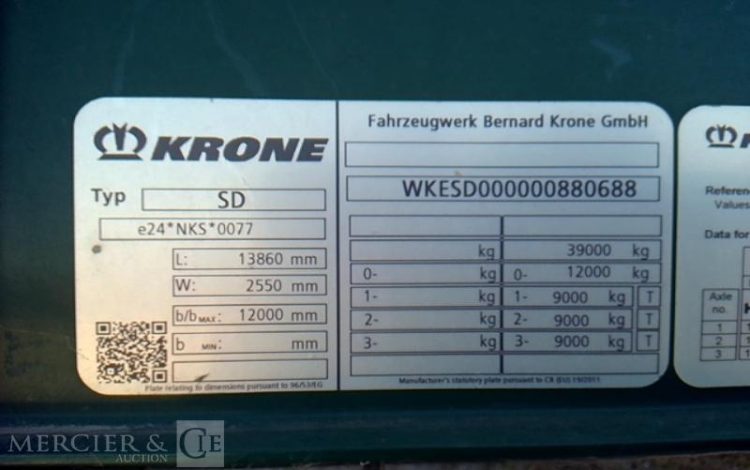 SEMI REMORQUE HAYON  FE-463-SQ