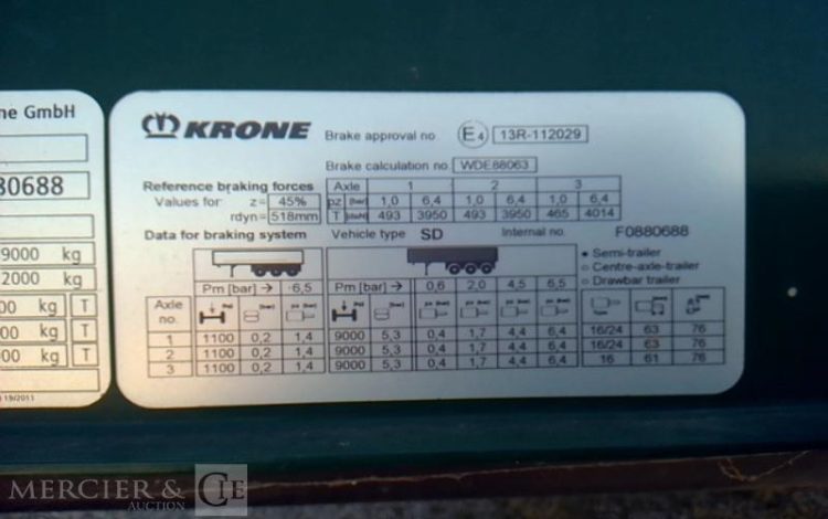 SEMI REMORQUE HAYON  FE-463-SQ