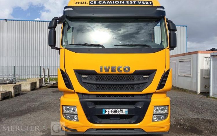 IVECO STRALIS 460 NP – GAZ – PTRA : 44 TONNES – 114079 KMS – ANNEE 2019 JAUNE FE-680-YL