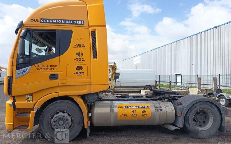 IVECO STRALIS 460 NP – GAZ – PTRA : 44 TONNES – 114079 KMS – ANNEE 2019 JAUNE FE-680-YL