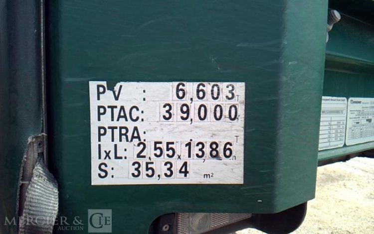 GENERIQUE SEMI REMORQUE BACHE 3 ESSIEUX PTAC 39T  FG-196-BW