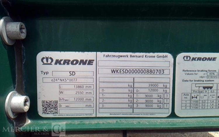 GENERIQUE SEMI REMORQUE BACHE 3 ESSIEUX PTAC 39T  FG-196-BW