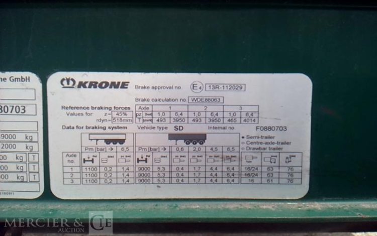 GENERIQUE SEMI REMORQUE BACHE 3 ESSIEUX PTAC 39T  FG-196-BW