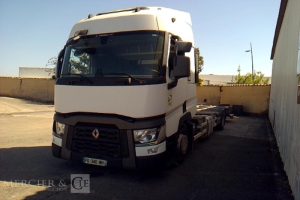 RENAULT T480 COMFORT PORTE CONTAINER HAYON 4X2 PTAC 19T  FG-340-WH