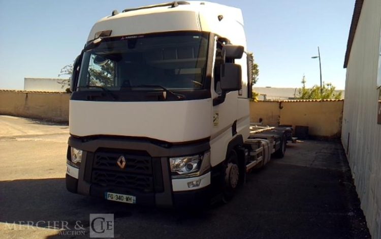 RENAULT T480 COMFORT PORTE CONTAINER HAYON 4X2 PTAC 19T  FG-340-WH