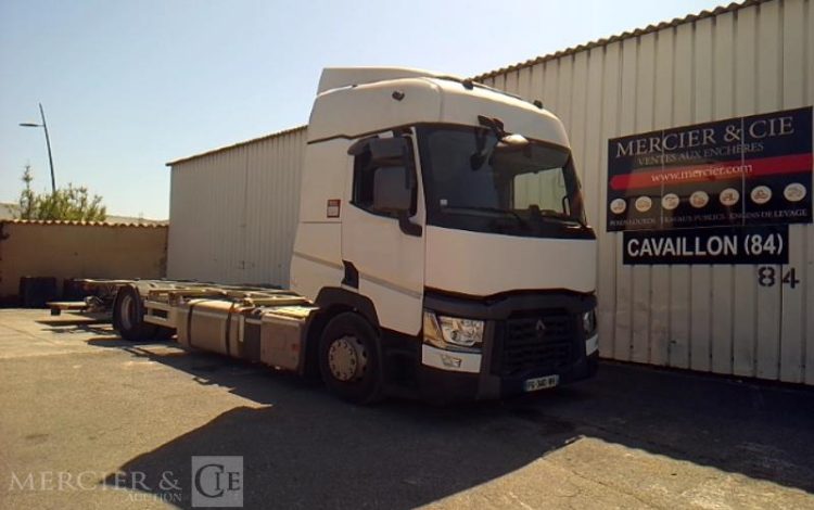 RENAULT T480 COMFORT PORTE CONTAINER HAYON 4X2 PTAC 19T  FG-340-WH