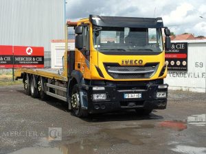 IVECO STRALIS 420 PORTE ENGIN DIESEL – PTAC 32 TONNES – 304711 KMS – ANNEE 2019 JAUNE FG-341-XS