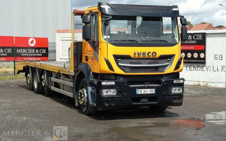 IVECO STRALIS 420 PORTE ENGIN DIESEL – PTAC 32 TONNES – 304711 KMS – ANNEE 2019 JAUNE FG-341-XS