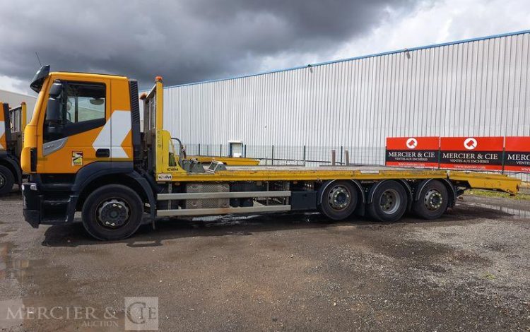 IVECO STRALIS 420 PORTE ENGIN DIESEL – PTAC 32 TONNES – 304711 KMS – ANNEE 2019 JAUNE FG-341-XS
