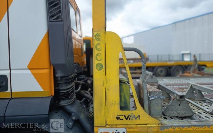 IVECO STRALIS 420 PORTE ENGIN DIESEL – PTAC 32 TONNES – 304711 KMS – ANNEE 2019 JAUNE FG-341-XS