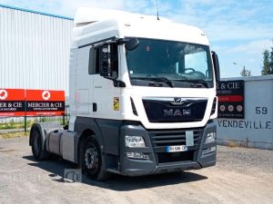 MAN TGX 18.460 –  PTRA : 44 TONNES – DIESEL – 363781 KMS – ANNEE 2019 BLANC FH-646-CR