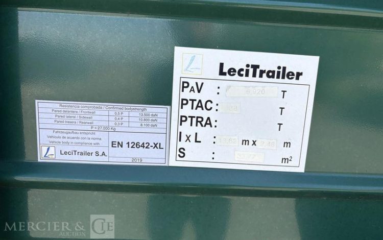 LECITRAILER SREM PLSC 3 ESSIEUX 38T VERT FK-430-TD