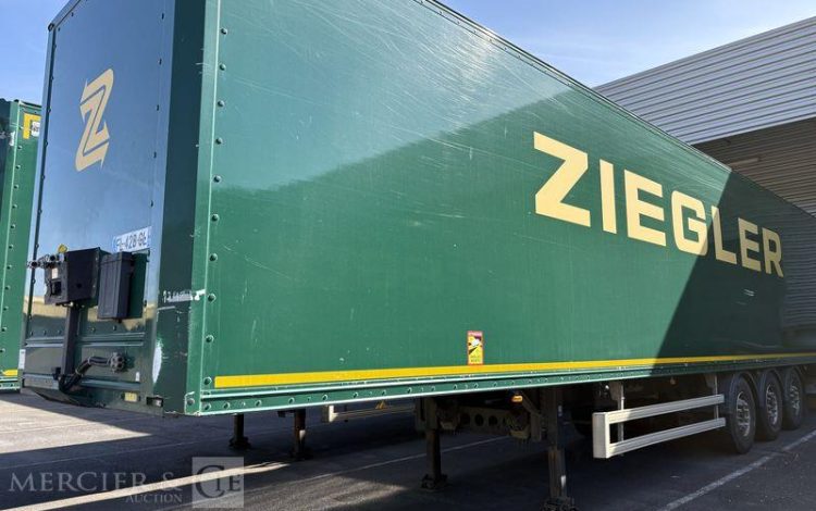 LECITRAILER SREM FOURGON 3 ESSIEUX 38T HAYON VERT FL-428-GL