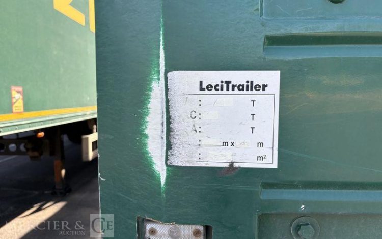 LECITRAILER SREM FOURGON 3 ESSIEUX 38T HAYON VERT FL-428-GL
