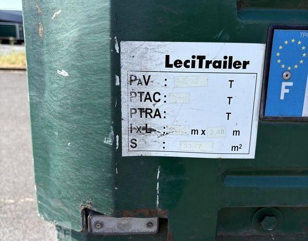 LECITRAILER SREM FOURGON 3 ESSIEUX VERT FM-543-EZ