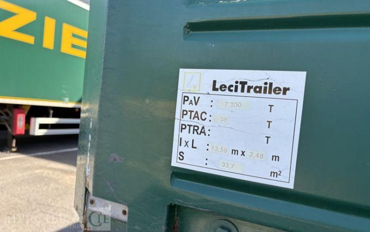 LECITRAILER SREM FOURGON 3 ESSIEUX 38T VERT FQ-589-TW