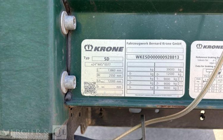 KRONE SREM PLSC 3 ESSIEUX 38T VERT FQ-627-RX