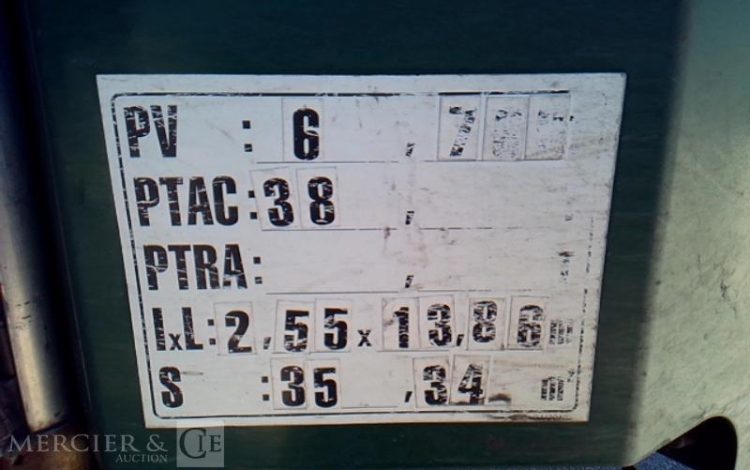KRONE SEMI REMORQUE BACHE – 3 ESSIEUX – PTAC 38T  FW-068-LK