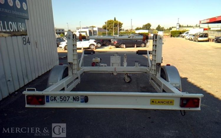LANCIER REMORQUE PORTE TOURET K 19H – 1 ESSIEU – PTAC 2T5 –  GK-507-NB