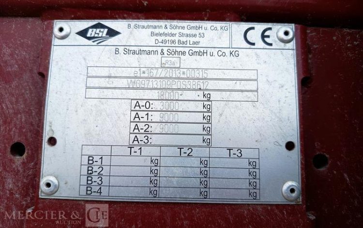 STRAUTMANN REMORQUE AUTOCHARGEUSE CFS 3502  GN-088-TB