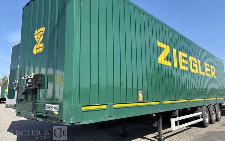 LECITRAILER SREM FOURGON 3 ESSIEUX 38T VERT GN-927-KQ