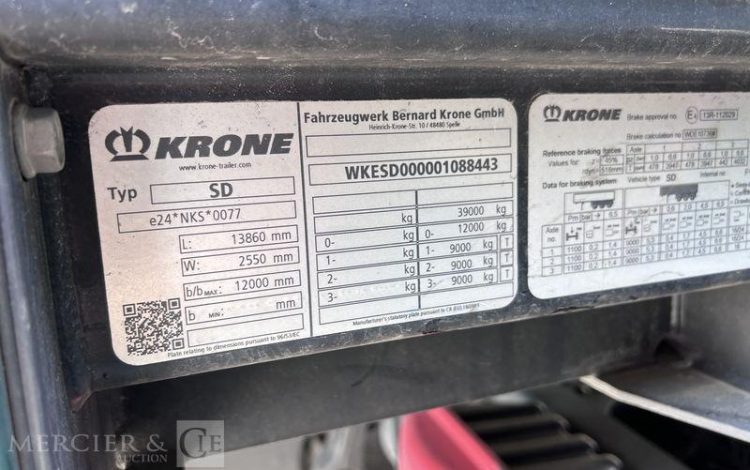 KRONE SREM PLSC 3 ESSIEUX 39T VERT GS-533-NV