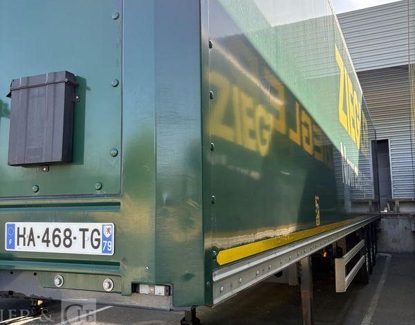 LECITRAILER SREM FOURGON 3 ESSIEUX VERT HA-468-TG
