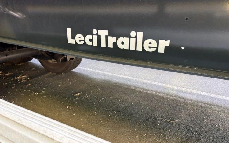 LECITRAILER SREM FOURGON 3 ESSIEUX VERT HA-468-TG