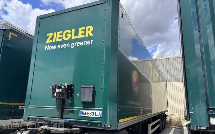 LECITRAILER SREM FOURGON 3 ESSIEUX 27T VERT HA-880-LJ