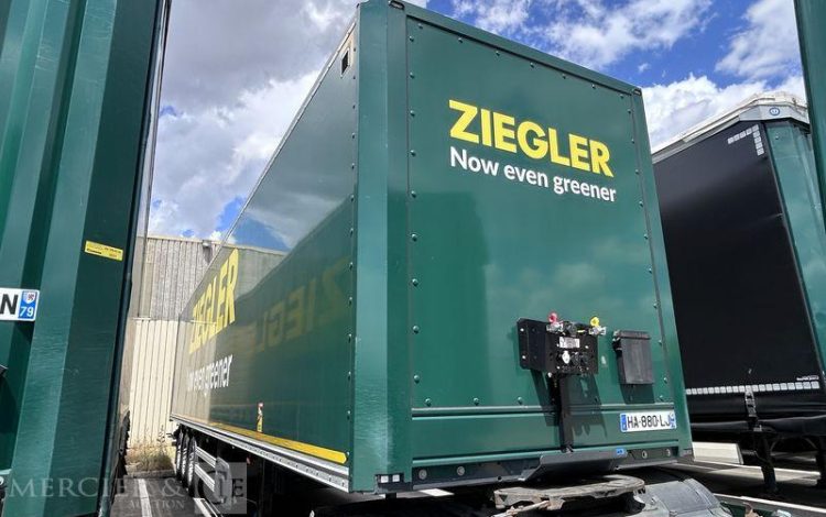 LECITRAILER SREM FOURGON 3 ESSIEUX 27T VERT HA-880-LJ