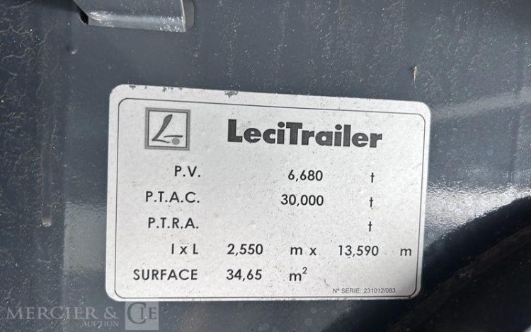 LECITRAILER SREM FOURGON 3 ESSIEUX 27T VERT HA-880-LJ