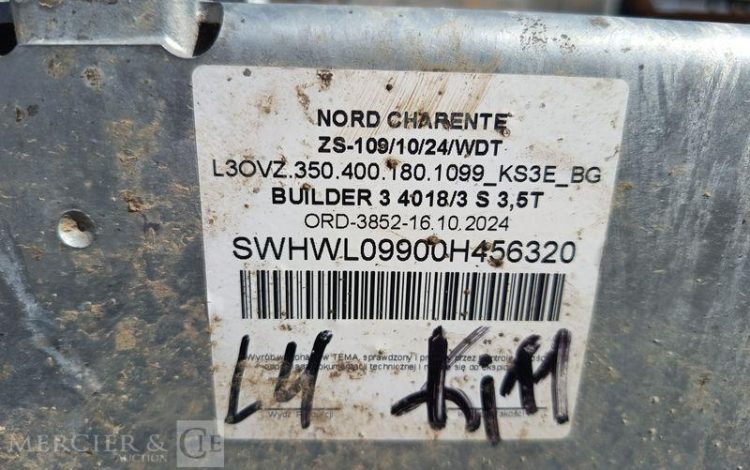 TEMARED REMORQUE PORTE ENGIN BUILDER 3 – 3 ESSIEUX – PTAC : 3,5 TONNES –  HC-640-PL