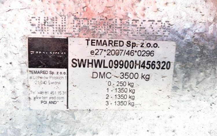 TEMARED REMORQUE PORTE ENGIN BUILDER 3 – 3 ESSIEUX – PTAC : 3,5 TONNES –  HC-640-PL