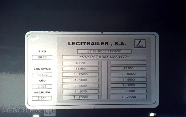 LECITRAILER SEMI REMORQUE  HC-977-RA