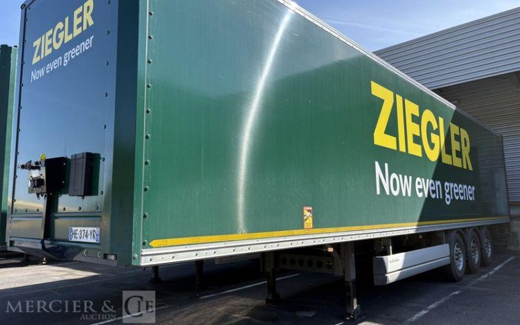 LECITRAILER SREM FOURGON 3 ESSIEUX VERT HE-374-YR