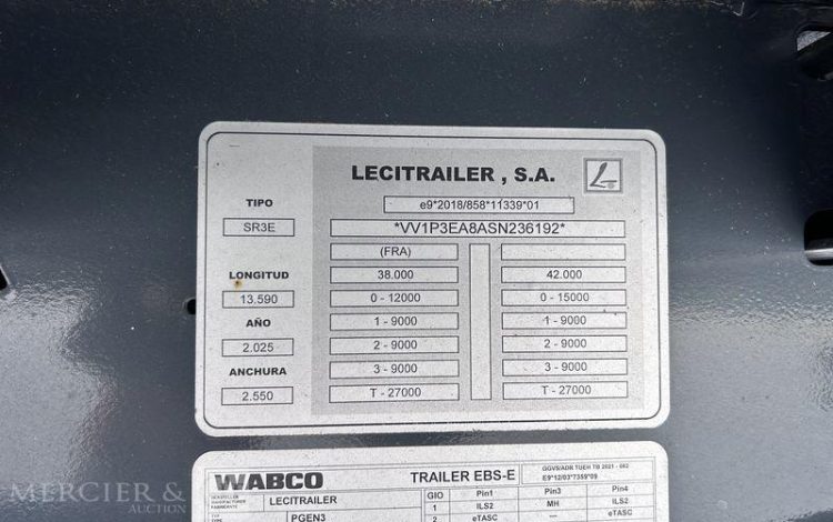 LECITRAILER SREM FOURGON 3 ESSIEUX 38T VERT HF-036-AX