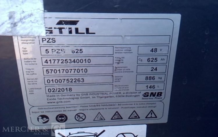 STILL CHARIOT ELEVATEUR MAT FRONTAL RX20-16 – 1T6 – 2431H – AN2018  RX20