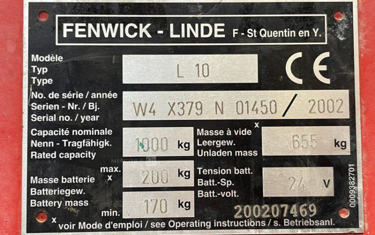 FENWICK L10  GER742632